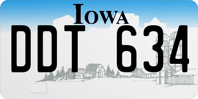 IA license plate DDT634