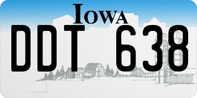 IA license plate DDT638