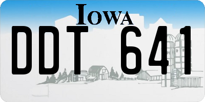 IA license plate DDT641