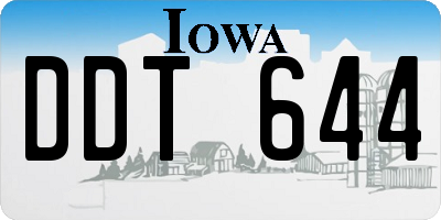 IA license plate DDT644
