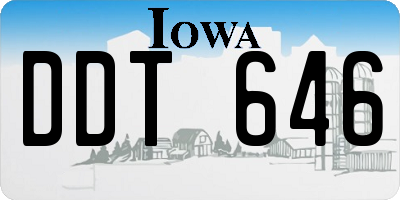 IA license plate DDT646