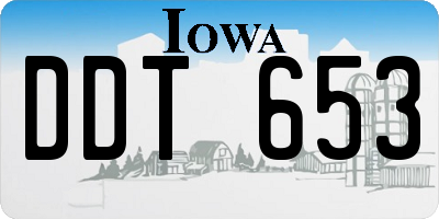 IA license plate DDT653