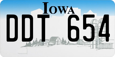 IA license plate DDT654