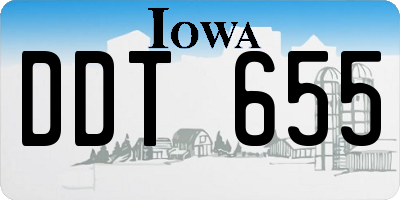 IA license plate DDT655