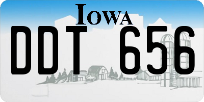IA license plate DDT656
