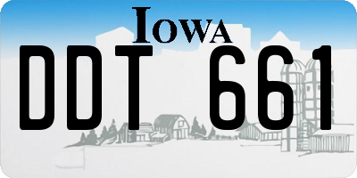 IA license plate DDT661