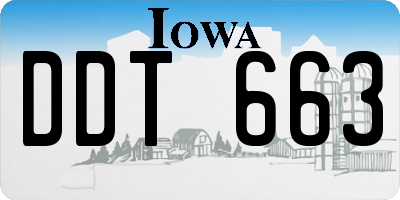 IA license plate DDT663