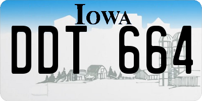 IA license plate DDT664