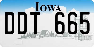 IA license plate DDT665