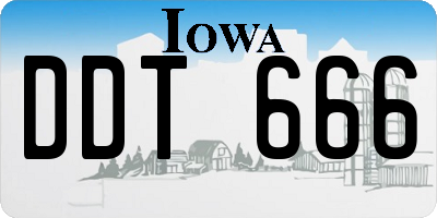 IA license plate DDT666
