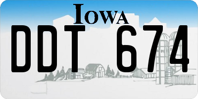 IA license plate DDT674