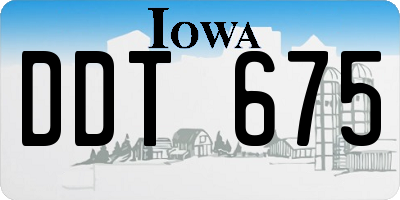 IA license plate DDT675
