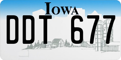 IA license plate DDT677