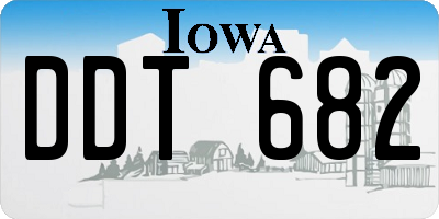 IA license plate DDT682