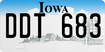 IA license plate DDT683
