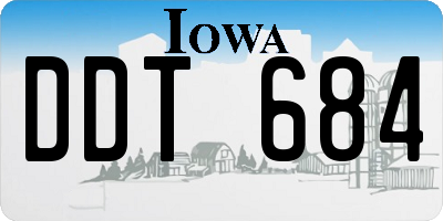 IA license plate DDT684