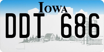 IA license plate DDT686