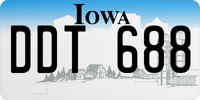 IA license plate DDT688