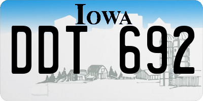 IA license plate DDT692
