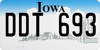 IA license plate DDT693