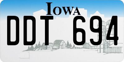 IA license plate DDT694
