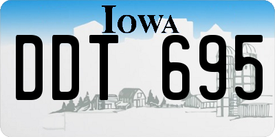 IA license plate DDT695