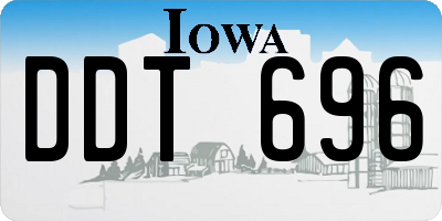 IA license plate DDT696