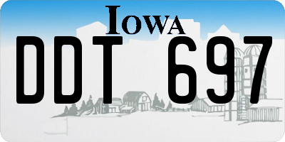 IA license plate DDT697