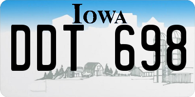 IA license plate DDT698