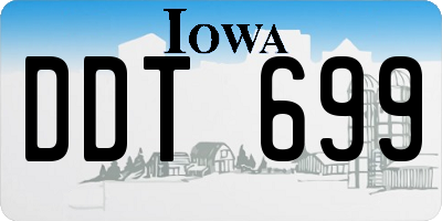 IA license plate DDT699