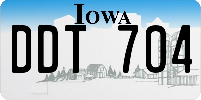 IA license plate DDT704