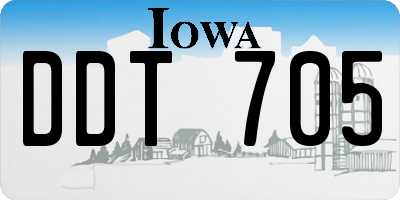 IA license plate DDT705