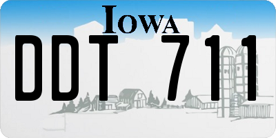 IA license plate DDT711