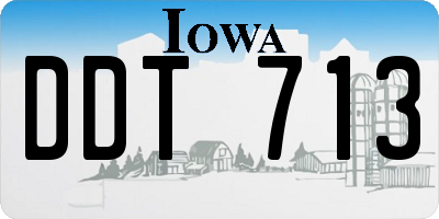 IA license plate DDT713