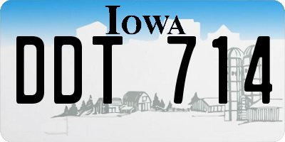 IA license plate DDT714