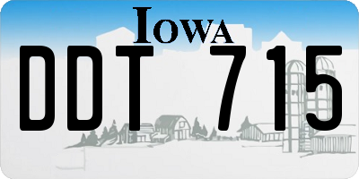 IA license plate DDT715