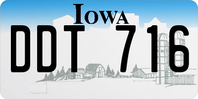 IA license plate DDT716