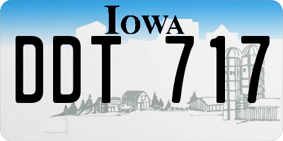 IA license plate DDT717