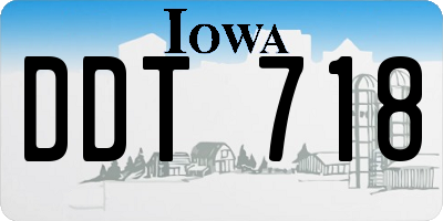 IA license plate DDT718