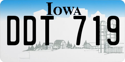 IA license plate DDT719