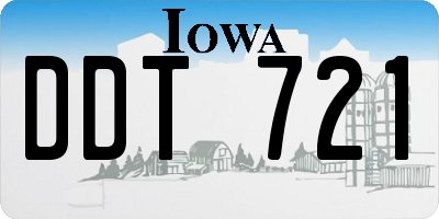 IA license plate DDT721