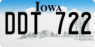 IA license plate DDT722