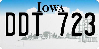IA license plate DDT723