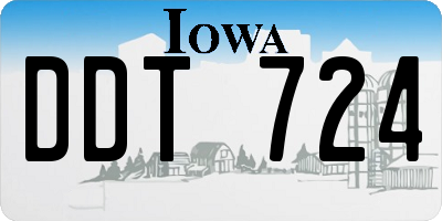 IA license plate DDT724