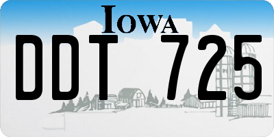 IA license plate DDT725