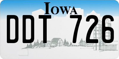 IA license plate DDT726
