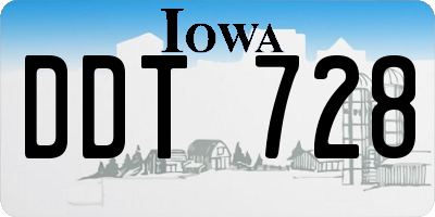 IA license plate DDT728