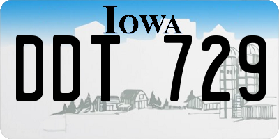IA license plate DDT729