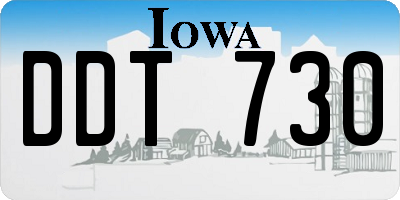 IA license plate DDT730