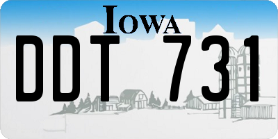 IA license plate DDT731